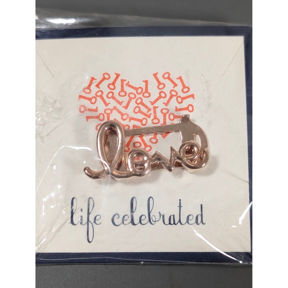 Keep Collective‎ Love Slide Charm Rose Gold Tone Script Word NWT